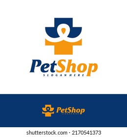 Pet Health Logo Design Template. Pet Logo Concept Vector. Emblem, Creative Symbol, Icon