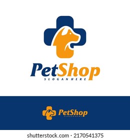 Pet Health Logo Design Template. Pet Logo Concept Vector. Emblem, Creative Symbol, Icon