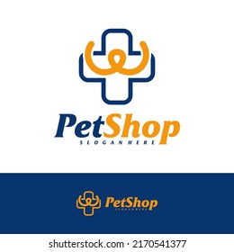 Pet Health Logo Design Template. Pet Logo Concept Vector. Emblem, Creative Symbol, Icon