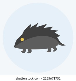 Pet Hedgehog Icon in trendy flat style isolated on soft blue background