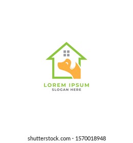 pet home logo design template full vector