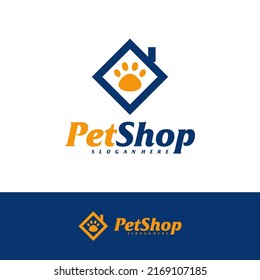 Pet Home Logo Design Template. Pet logo concept vector. Emblem, Creative Symbol, Icon