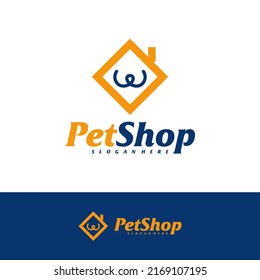 Pet Home Logo Design Template. Pet logo concept vector. Emblem, Creative Symbol, Icon
