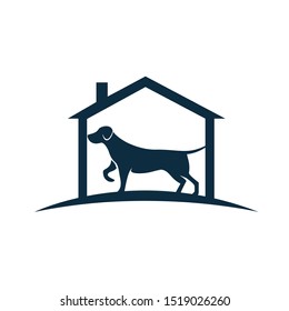 Pet home vector logo design. Pet shop logo design template.