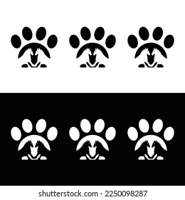 Pet horse animal logo template design  . icon logo 