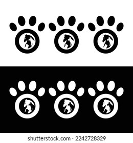 Pet horse ,cat and dog logo design. icon logo 