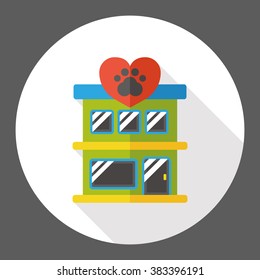 pet hospital flat icon 