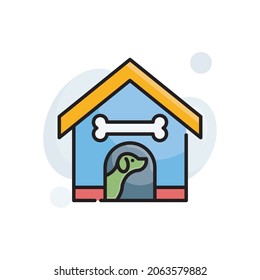 Pet Hotel Vector filled outline Icon Design illustration. Veterinary Symbol on White background EPS 10 File