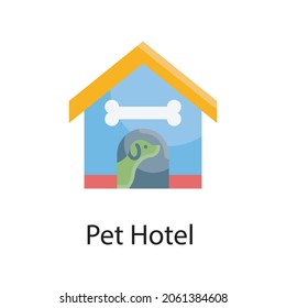 Pet Hotel Vector Flat Icon Design illustration. Veterinary Symbol on White background EPS 10 File