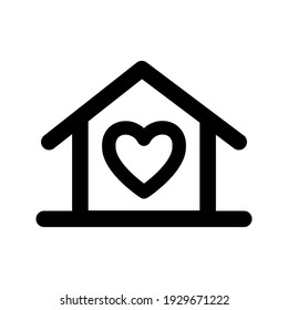 Logotipo vectorial de hotel mascota o concepto mínimo de icono. Vector para tienda de mascotas, hotel o clínica veterinaria en forma de esquema.