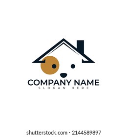 Pet House Animal logo design vector illustration