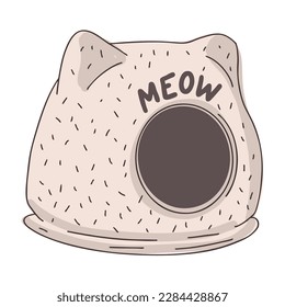 A pet house. A booth for a dog, a cat. A soft warm cute cot for a kitten. Pet Store