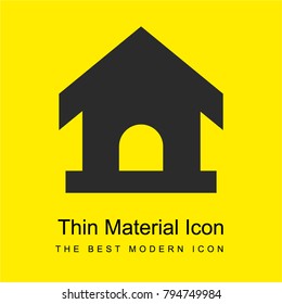 Pet House bright yellow material minimal icon or logo design