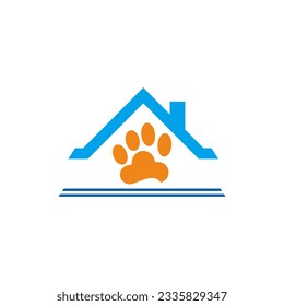 Pet house dog logo vector image
