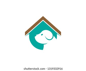 pet house dog logotype