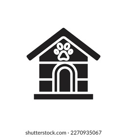 Pet House Filled Icon Vector Illustration
