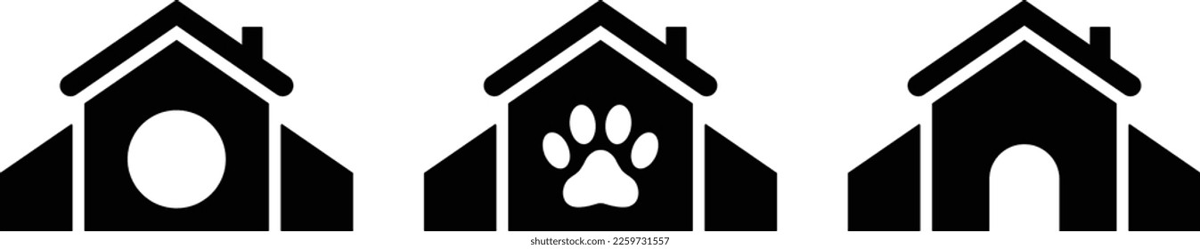 Pet house icon. Animal house icon, vector illustration