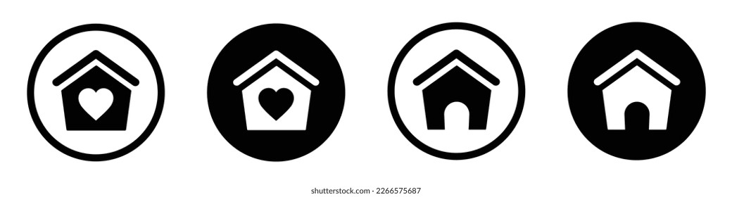 Pet house icon. Animal house icon, vector illustration