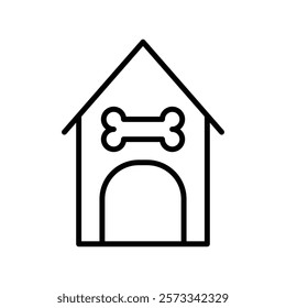 Pet House icon Flat fill set collection