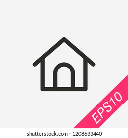 Pet house icon isolated on background. Doghouse symbol modern, simple, vector, icon for website design, mobile app, ui. Vector Illustration