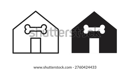Pet house icon in line design. icon for website design, mobile app, ui