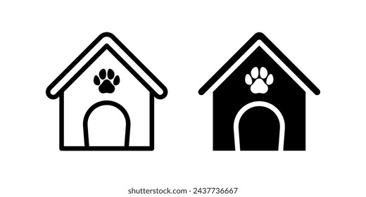 Icono de la casa de mascotas. para concepto móvil y diseño web. ilustración vectorial