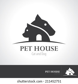 Pet house icon symbol design. vector illustration, Logo template design