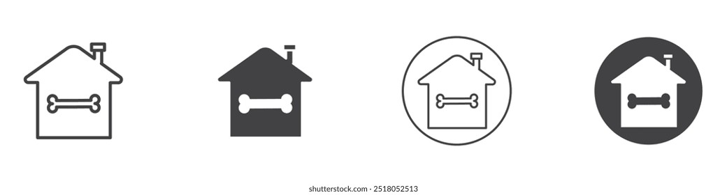 Haustier Haus Symbol dünne Linie Illustration