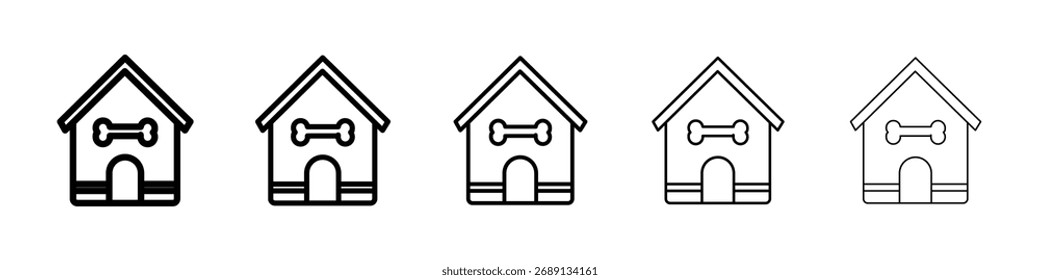 Ilustración de Arte vectorial de icono de casa de mascotas