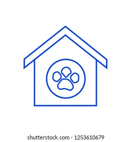 Pet house icon. Vector illustration