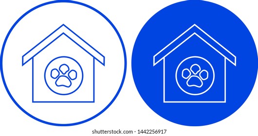 Pet house icon. Vector illustration