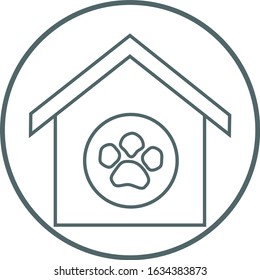 Pet house icon. Vector illustration