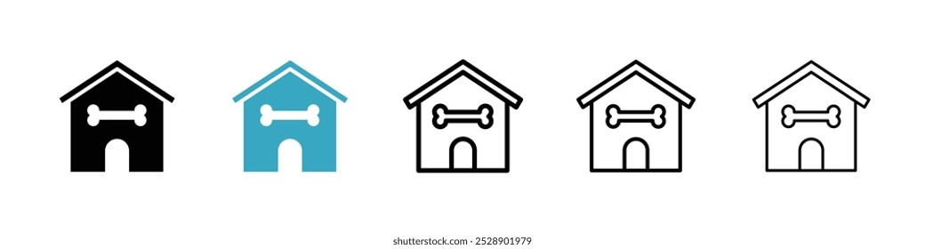 Pet house icon vector illustration set