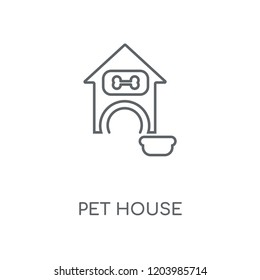 Pet house linear icon. Pet house concept stroke symbol design. Thin graphic elements vector illustration, outline pattern on a white background, eps 10.