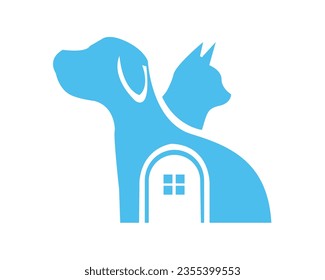 Pet house logo design elements symbols