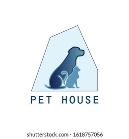 Pet house logo design template