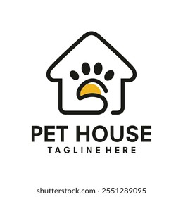 pet house logo design template vector illustration