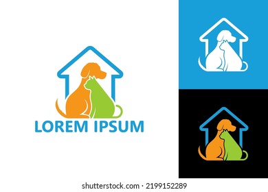 Pet House Logo Template Design Vector