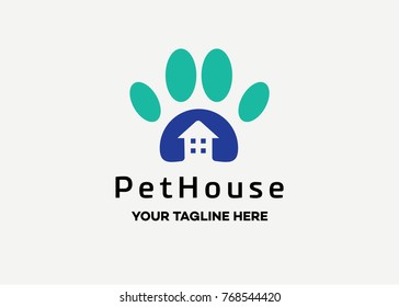 Pet House Logo Template Design Vector, Emblem, Design Concept, Creative Symbol, Icon