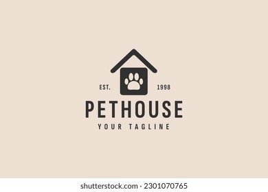 pet house logo vector icon illustration
