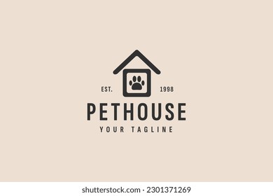 pet house logo vector icon illustration