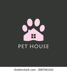 Pet house logo. Vector illustration template design