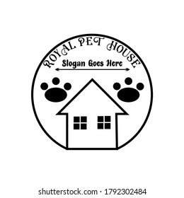 Pet House Simple Logo Vector for Pet Shop.