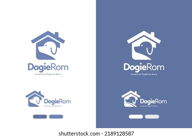 pet house or pet store vector logo icon