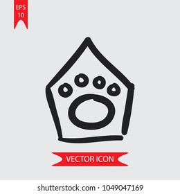 Pet house vector icon