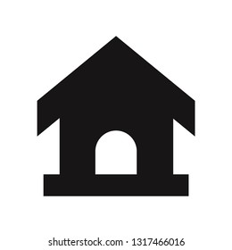 Pet house vector icon