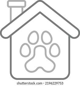 Icono vector de la casa de mascotas. Se puede usar para imprimir, móviles y aplicaciones web.