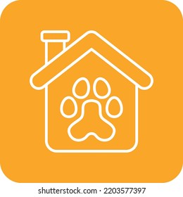Icono vector de la casa de mascotas. Se puede usar para imprimir, móviles y aplicaciones web.