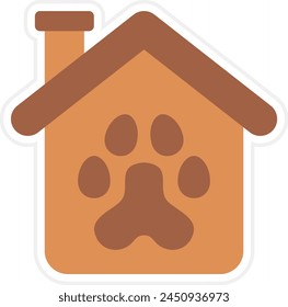Pet House vector icon. Can be used for printing, mobile and web applications.