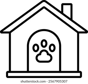 Pet House vector icon. Can be used for printing, mobile and web applications.